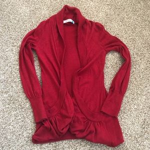 Anthropologie Red Sweater
